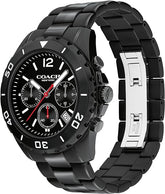 Coach Kent Chronograph Men Watch 14602565 – Black Silicon Strap